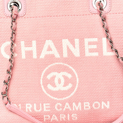 Chanel Mixed Fibers Small Deauville Tote Pink 8 of 10