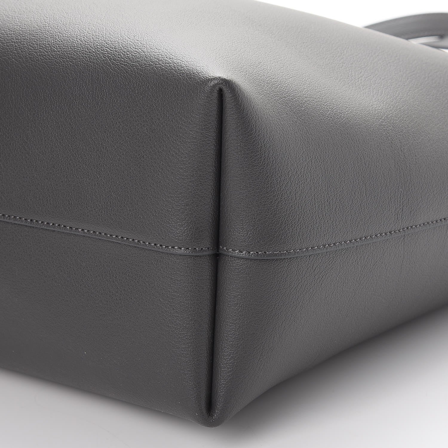 Saint Laurent Calfskin Large Shopping Tote Dark Grey 12 of 12