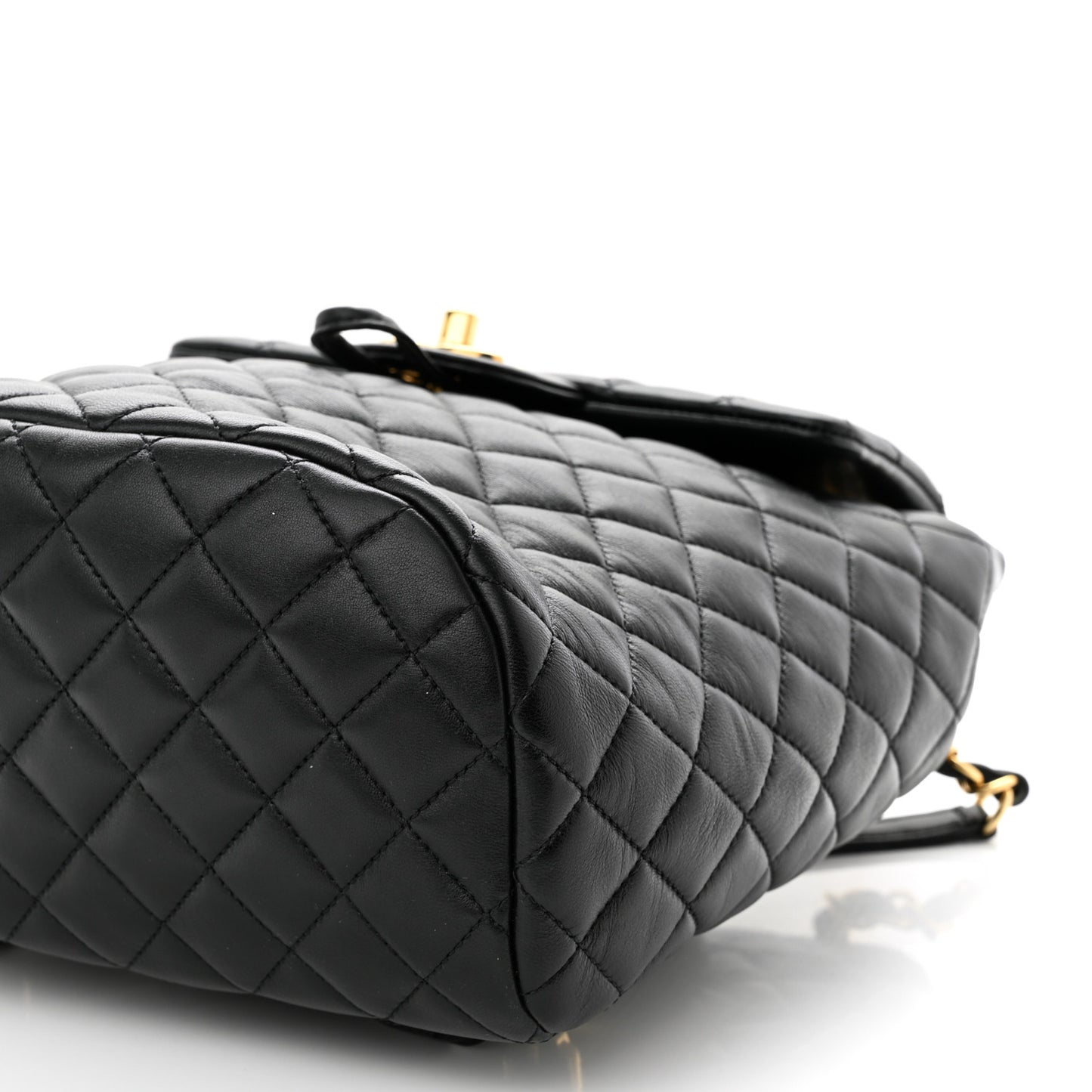 Lambskin Quilted Small Urban Spirit Backpack Black