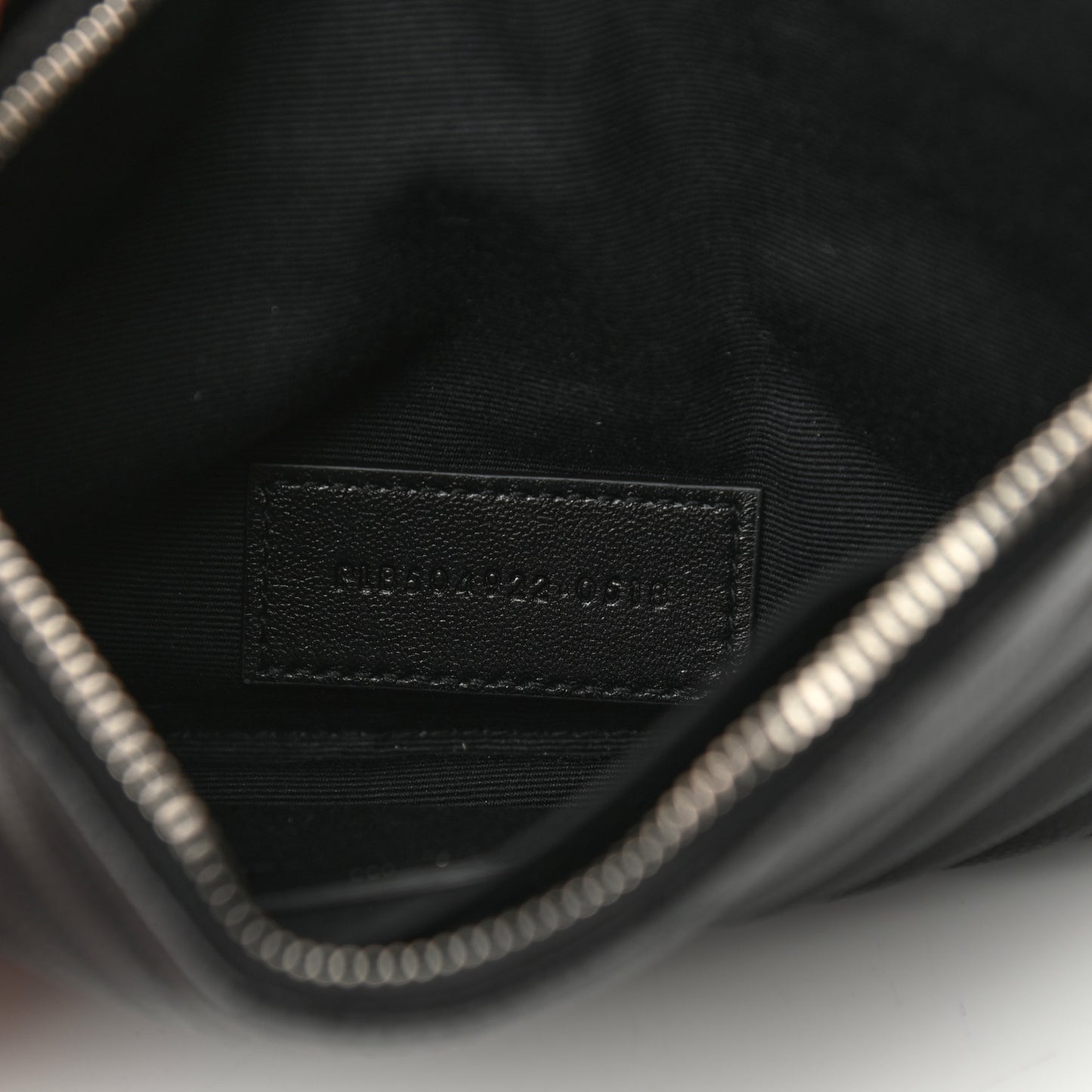 Grain De Poudre Chevron Monogram Bill Pouch Black