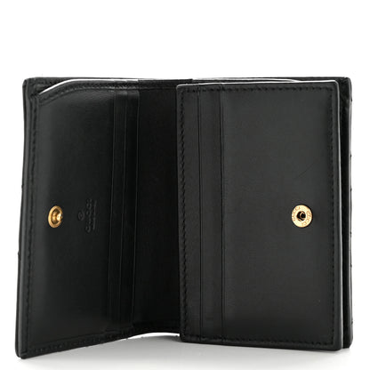 Gucci Calfskin Matelasse GG Marmont Card Case Wallet Black 5 of 11