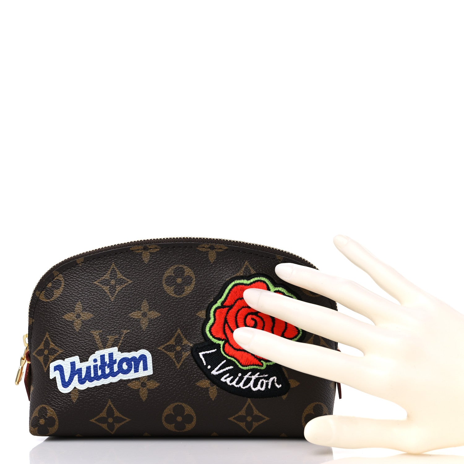 Louis Vuitton Monogram Patches Cosmetic Pouch PM 2 of 8