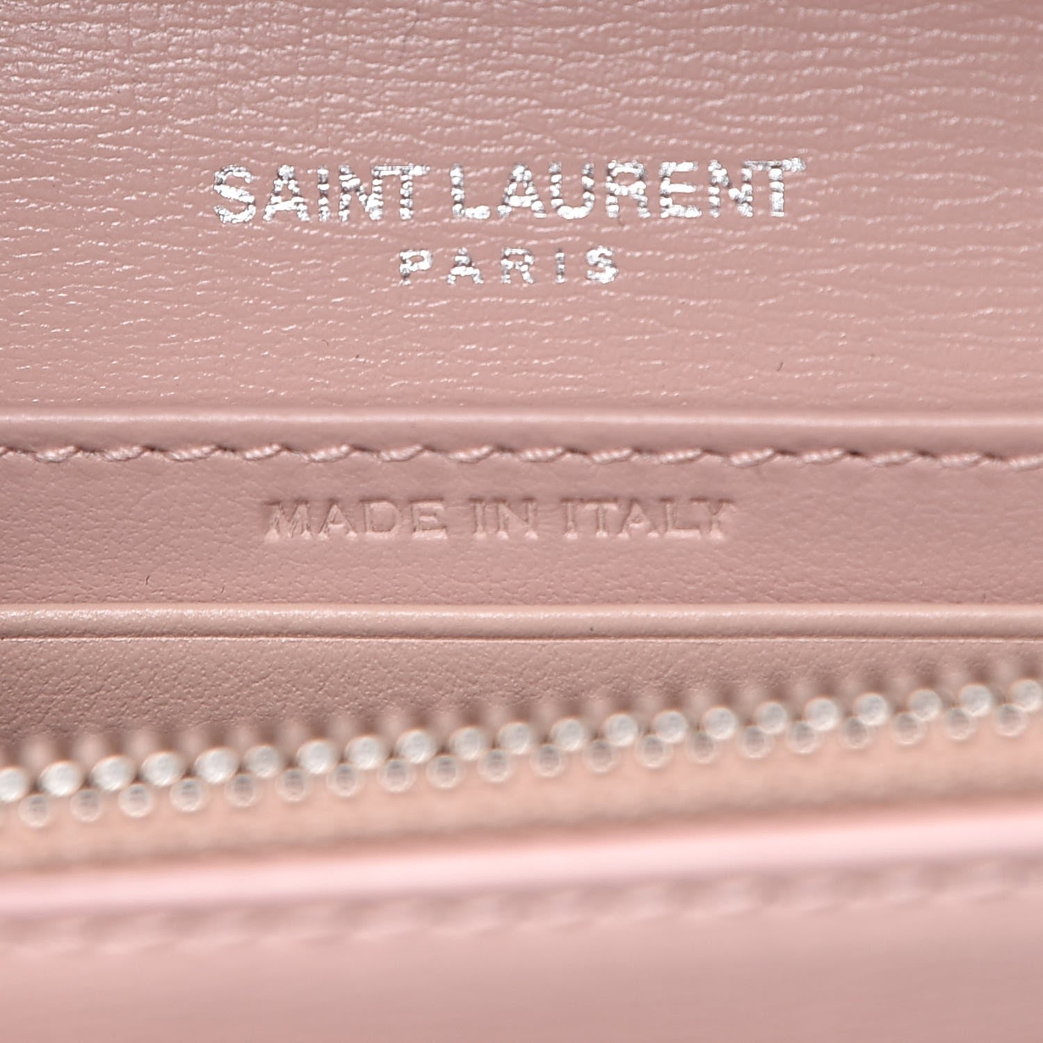 Saint Laurent Calfskin Monogram Sunset Chain Wallet Light Pink 6 of 9