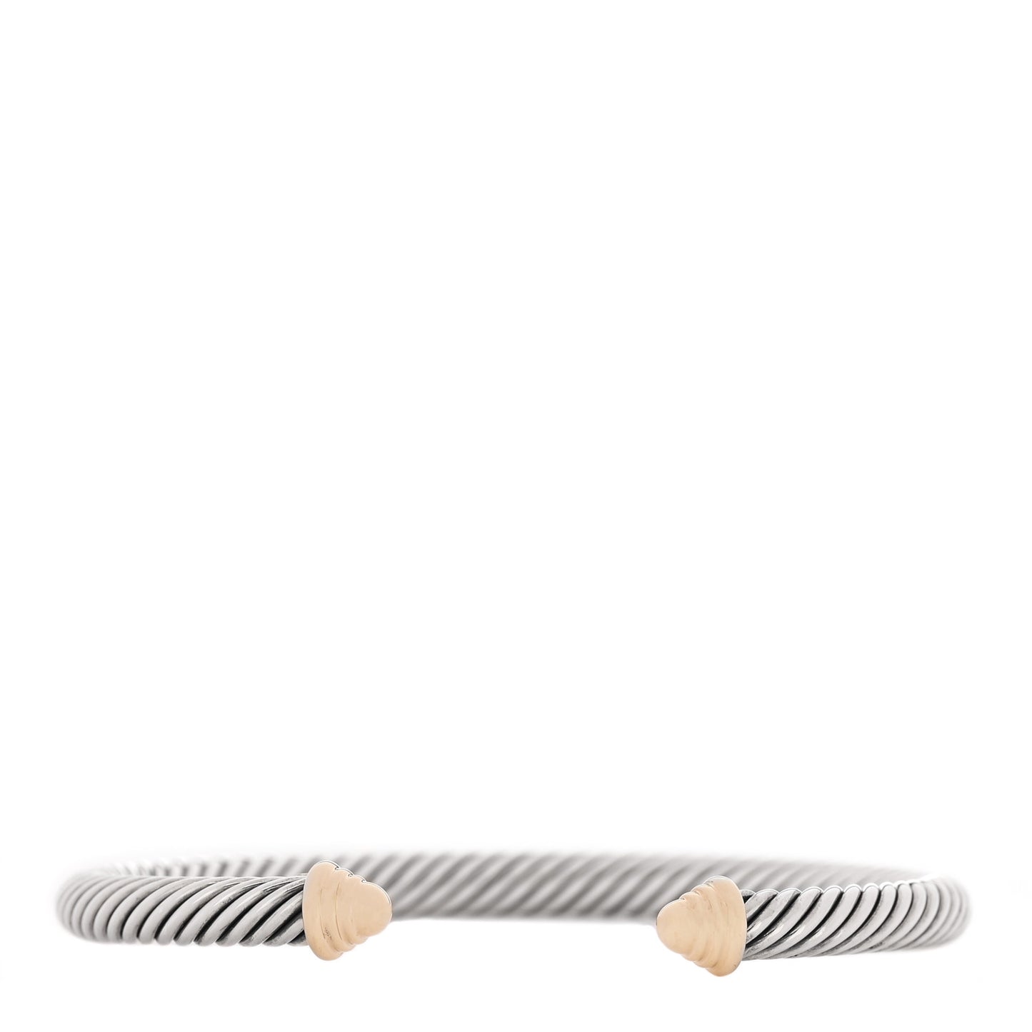 Sterling Silver 14K Yellow Gold 5mm Cable Classics Bracelet