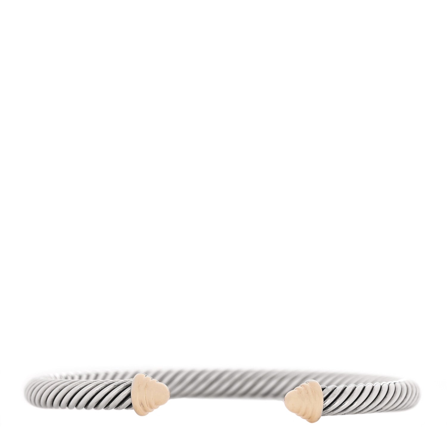 David Yurman Sterling Silver 14K Yellow Gold 5mm Cable Classics Bracelet 1 of 3