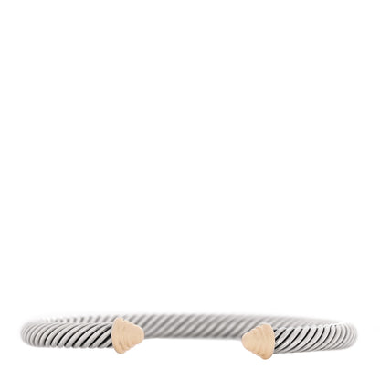 David Yurman Sterling Silver 14K Yellow Gold 5mm Cable Classics Bracelet 1 of 3