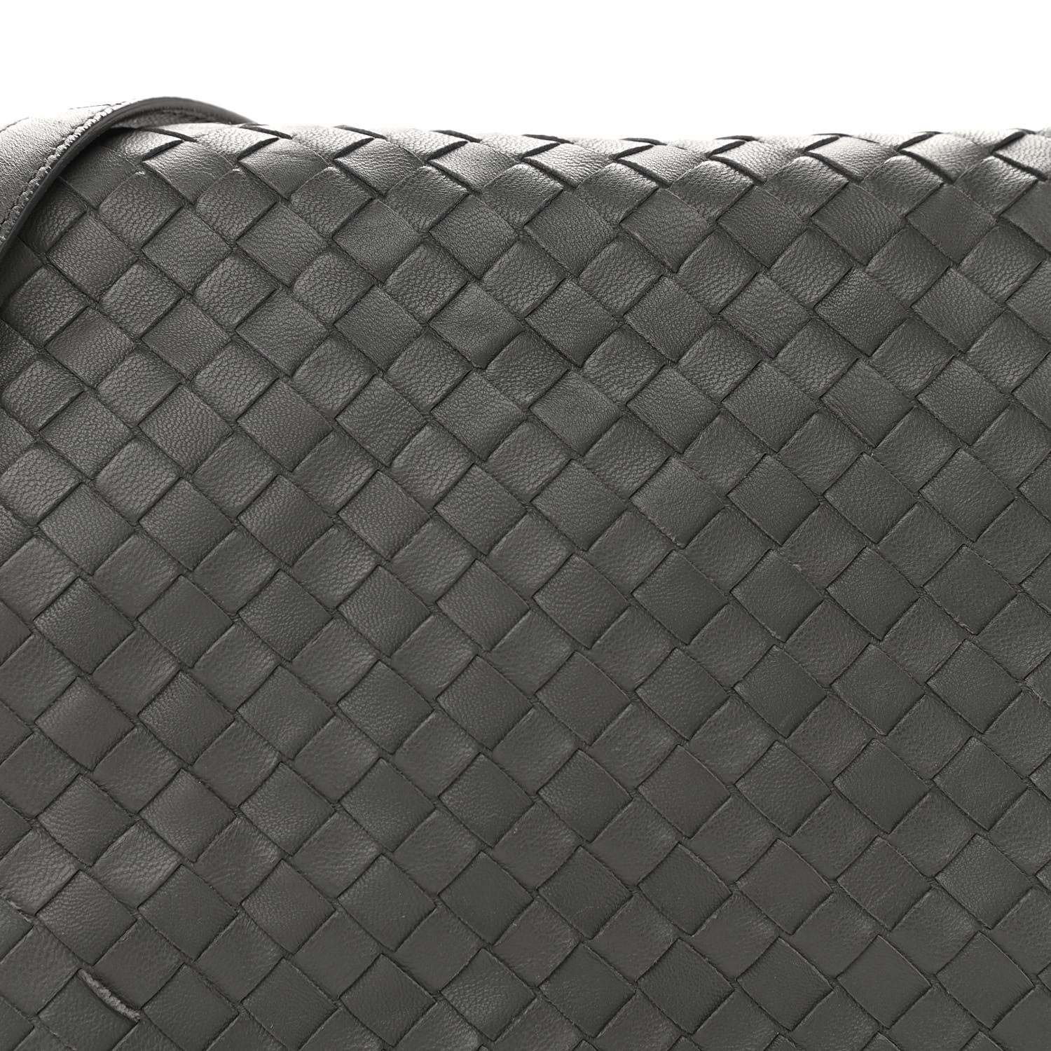 Bottega Veneta Nappa Intrecciato Flap Crossbody Light Grey 8 of 12