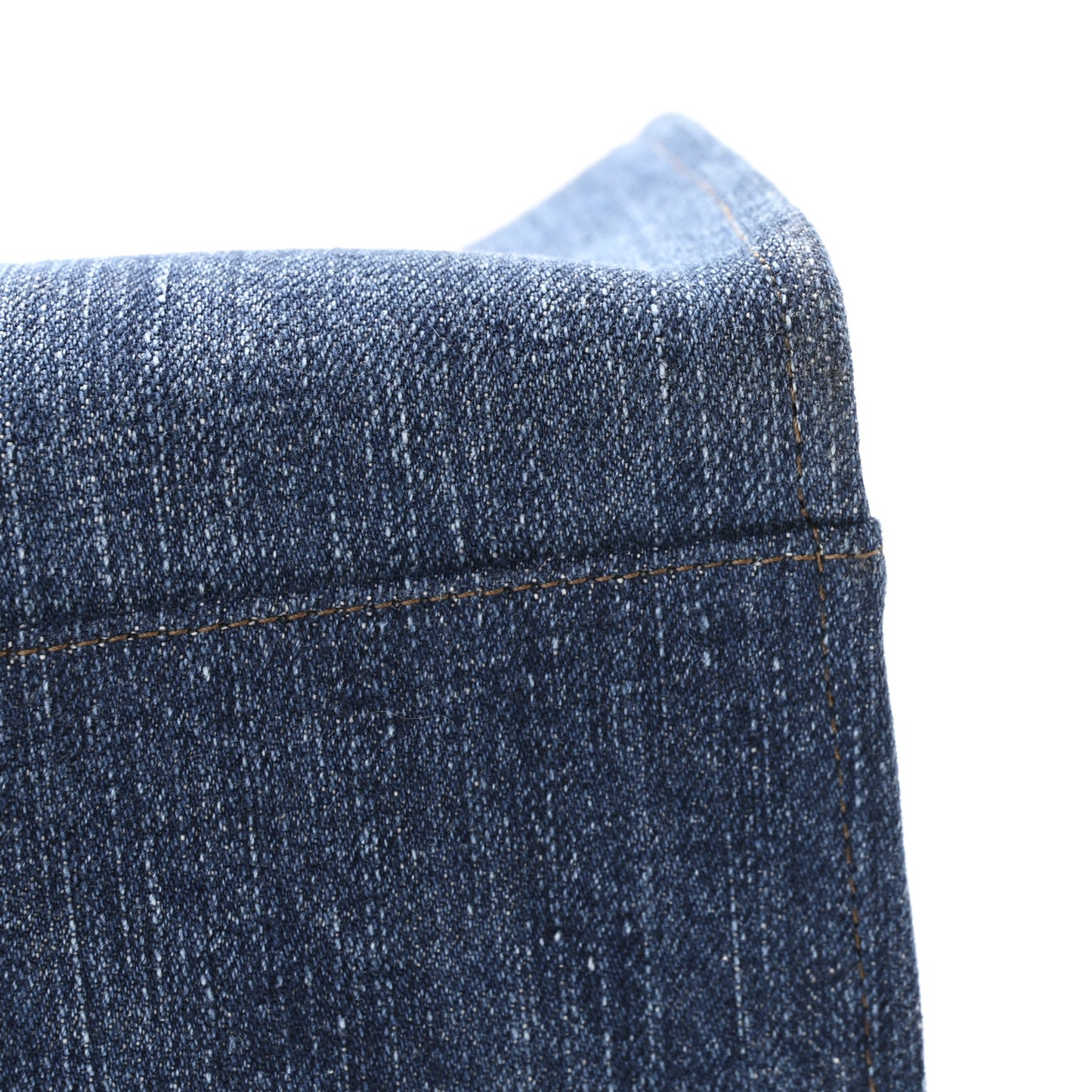 Denim Calfskin La Medusa Tote Bag Blue