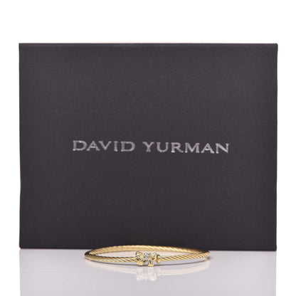 David Yurman 18K Yellow Gold Diamond Bow Cable Collectibles Bracelet 5 of 5