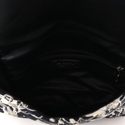 Chanel Satin Quilted Medium Kaleidoscope Flap Black White 5 of 11