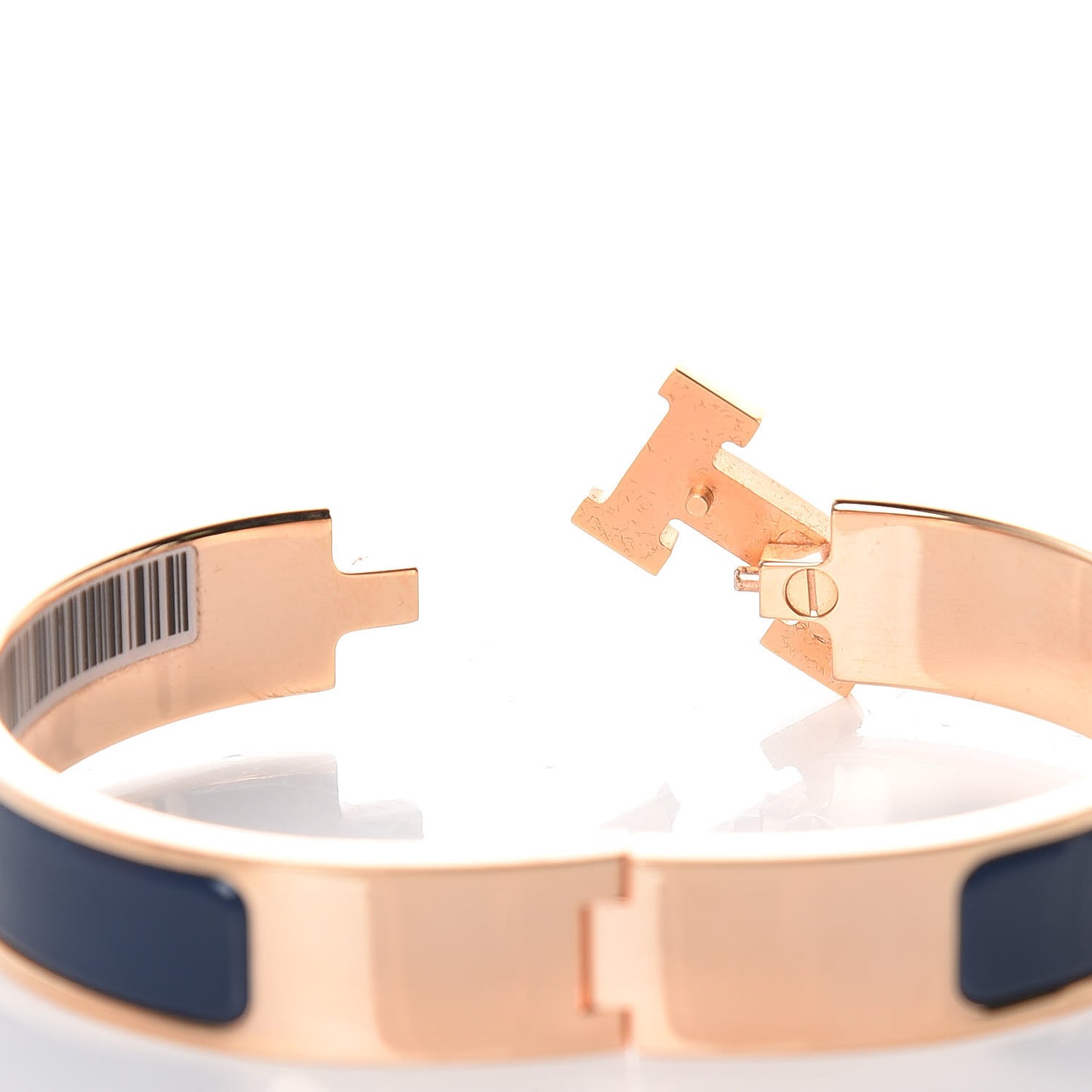 Narrow Enamel Clic Clac H Bracelet PM Bleu Biarritz