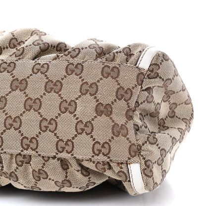 Gucci Monogram Medium D Gold Ring Hobo White 7 of 10