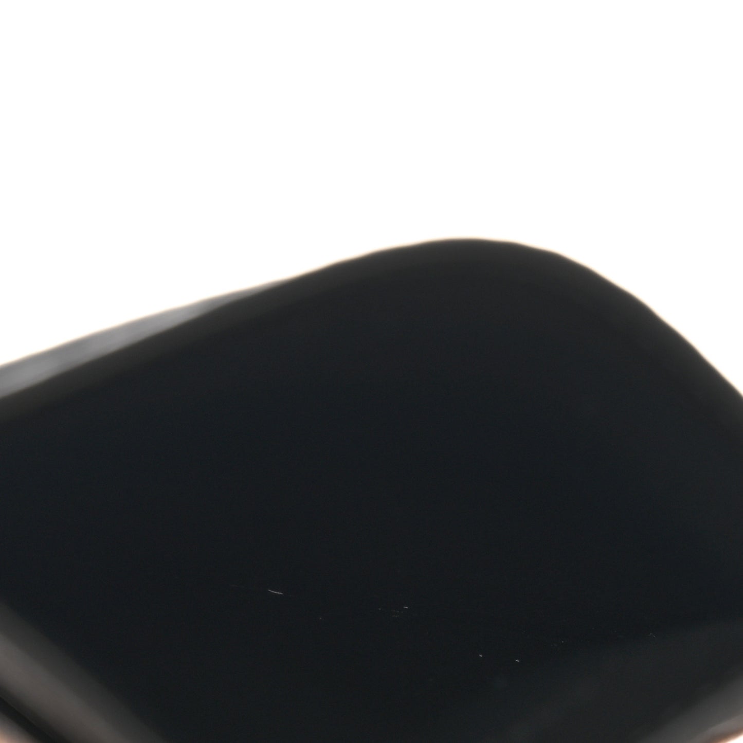 Grained Calfskin Oblique Card Holder Black