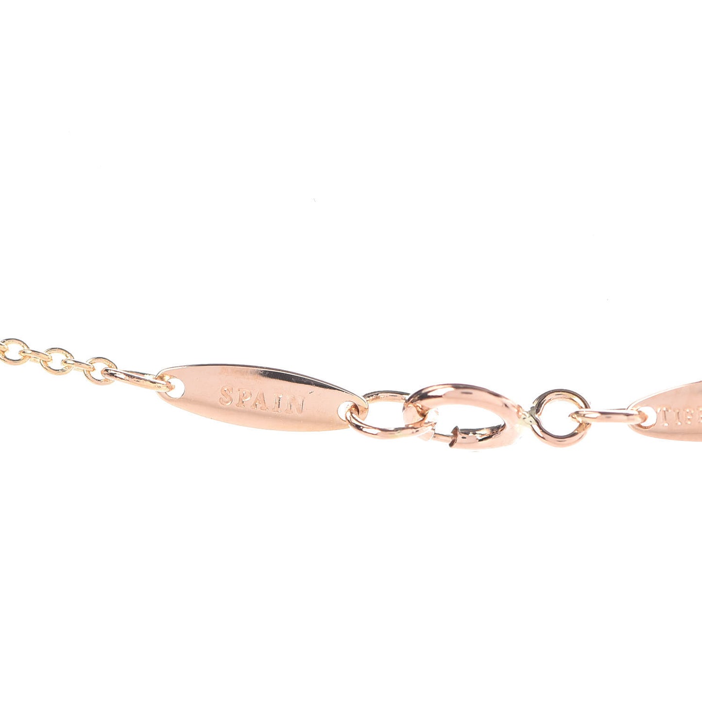 18K Rose Gold Diamond .03ct Elsa Peretti Diamonds by the Yard Pendant Necklace