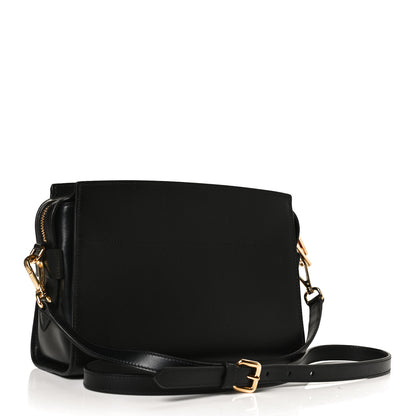 Prada Saffiano City Calfskin Esplanade Crossbody Bag Black 3 of 11