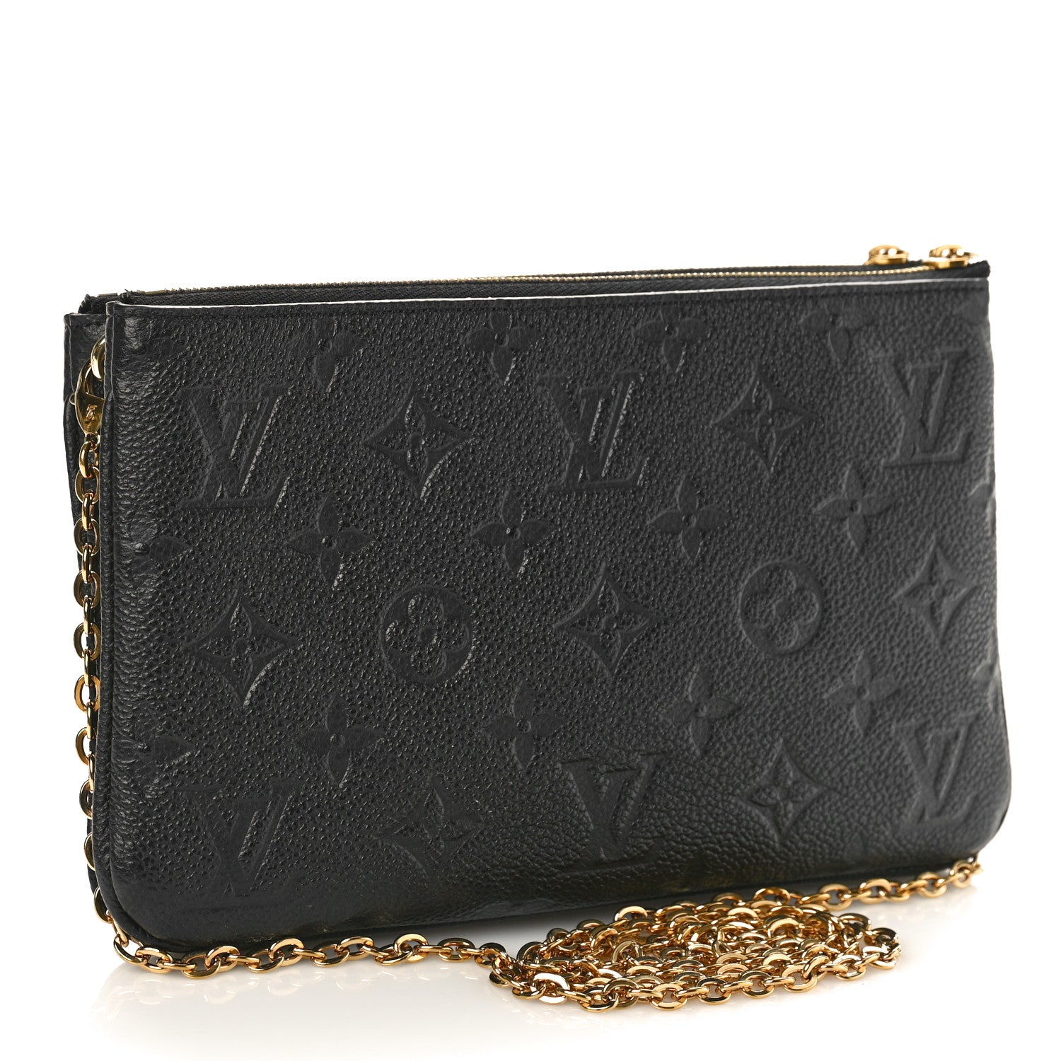 Louis Vuitton Empreinte Double Zip Pochette Black 2 of 10
