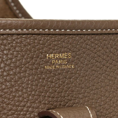 Hermes Taurillon Clemence Evelyne III PM Etoupe 6 of 11
