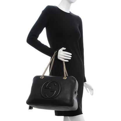 Gucci Pebbled Calfskin Medium Soho Bowler Black 2 of 7