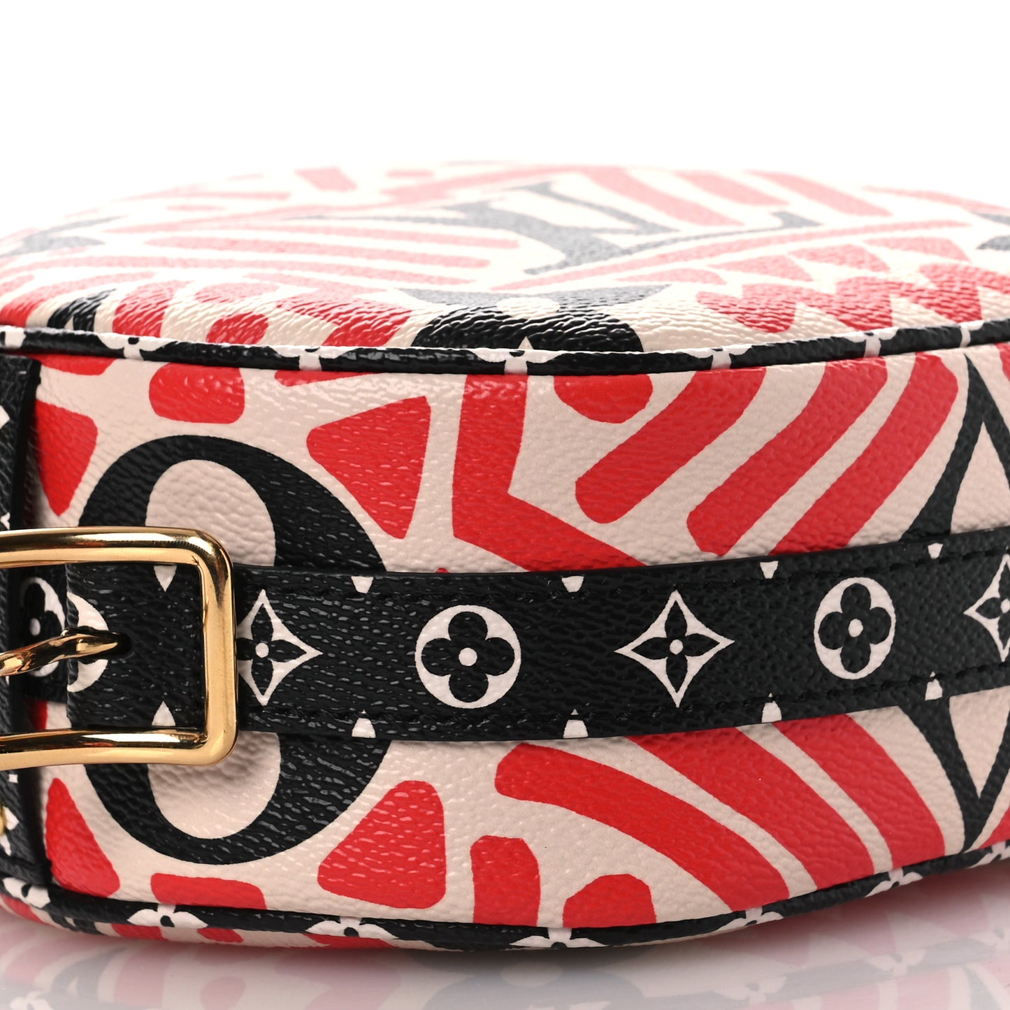 Monogram Giant Crafty Boite Chapeau Souple PM Creme Rouge Black