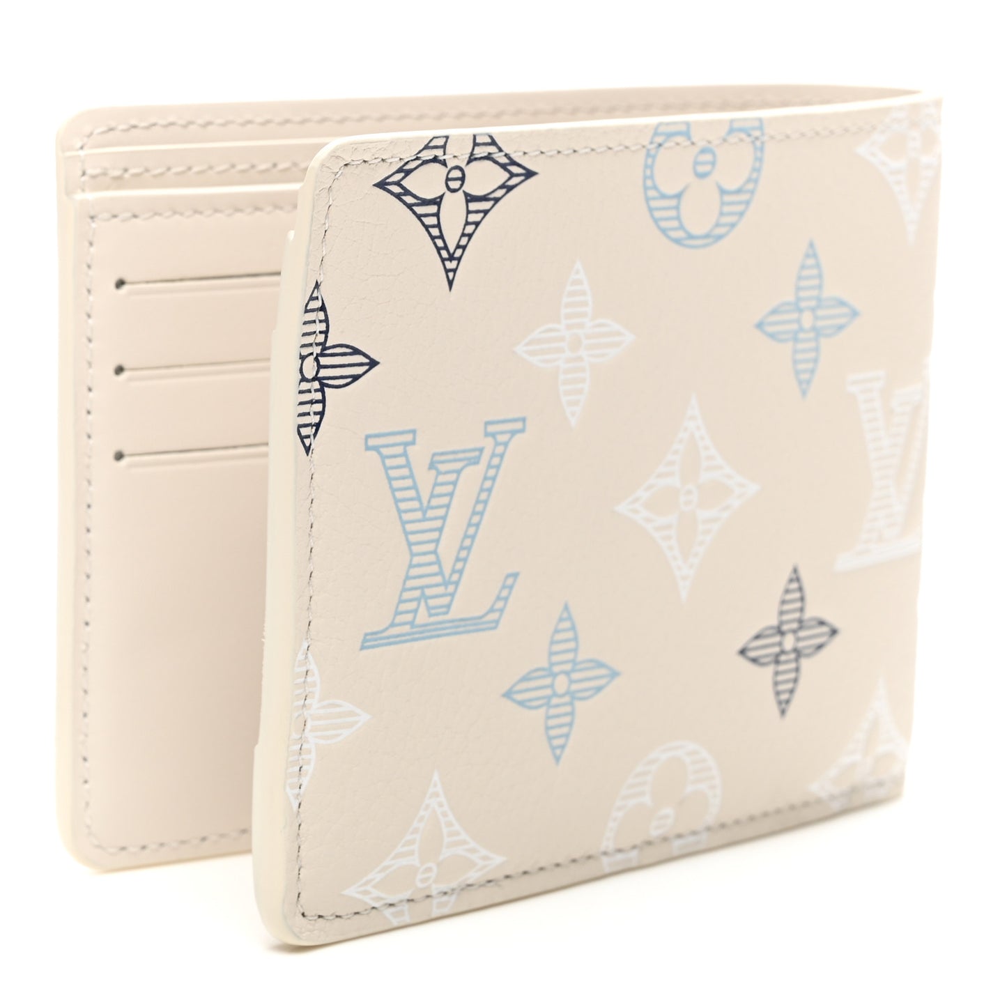 Monogram Shadow Multiple Wallet Ecru White