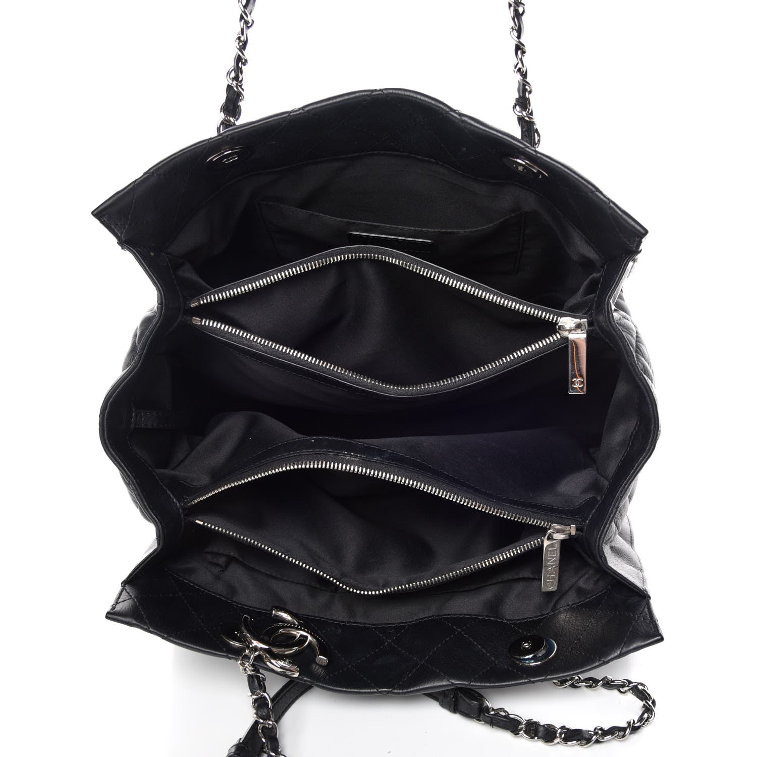 Chanel Calfskin Quilted Large Chic and Soft Shopping Tote Black 5 of 18