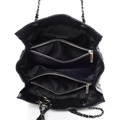 Chanel Calfskin Quilted Large Chic and Soft Shopping Tote Black 5 of 18