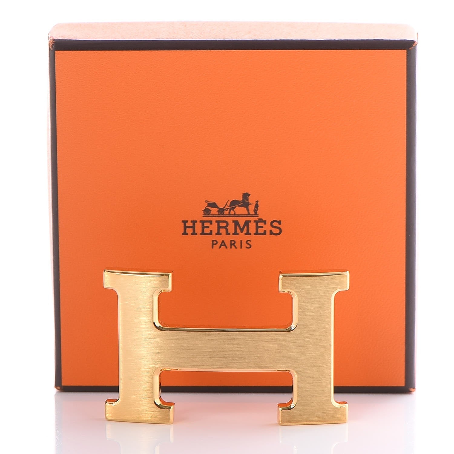 Hermes Brushed 32mm H Belt Buckle Gold 5 of 5