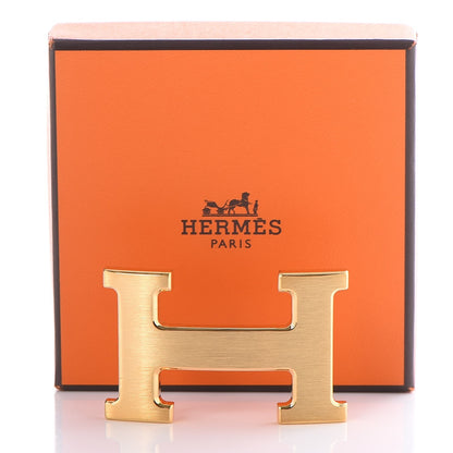 Hermes Brushed 32mm H Belt Buckle Gold 5 of 5