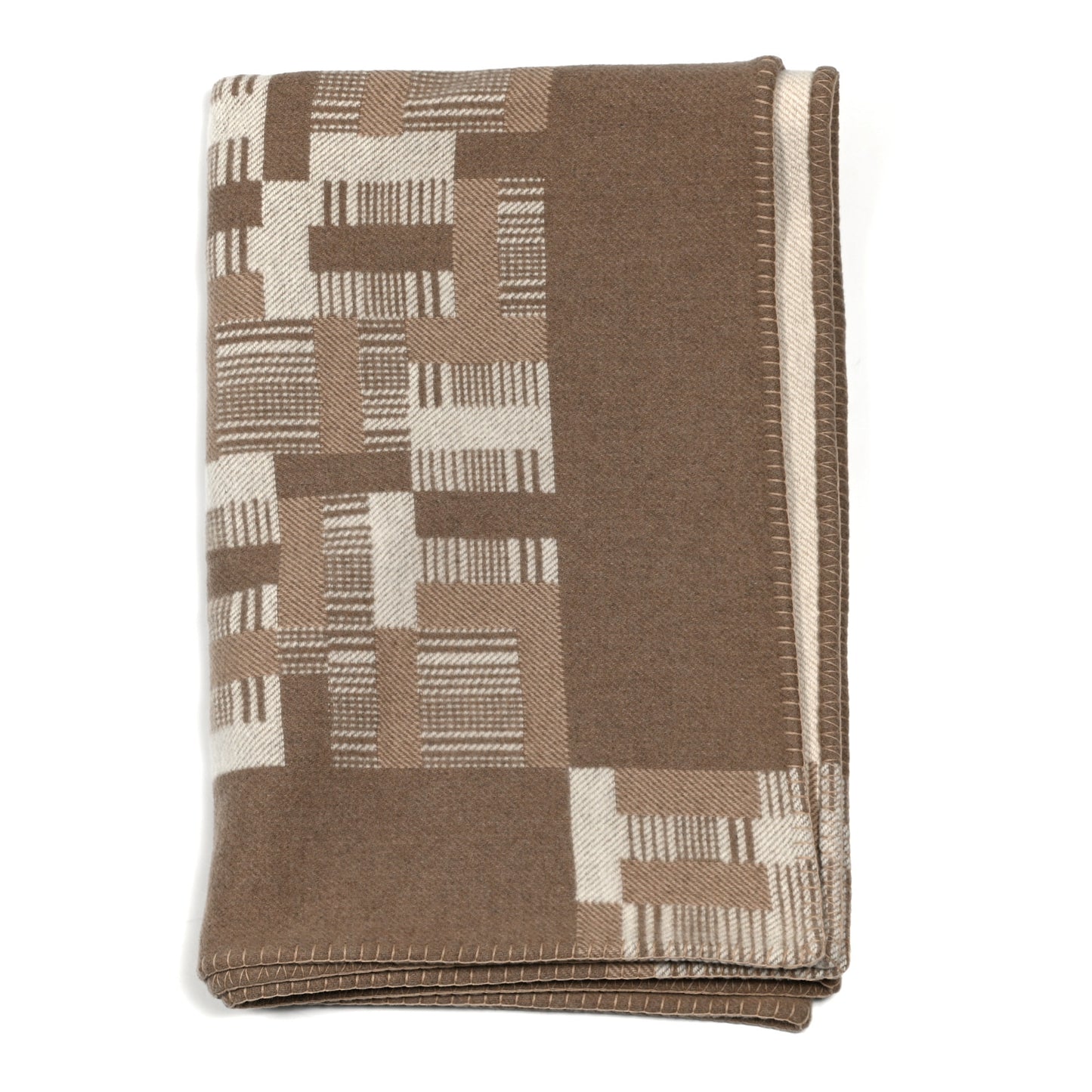 Wool Cashmere Avalon Paper Block Blanket Ecru Naturel