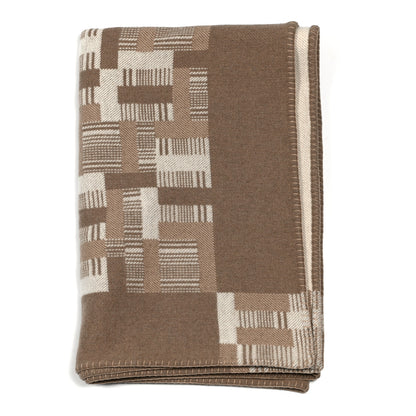 Hermes Wool Cashmere Avalon Paper Block Blanket Ecru Naturel 1 of 3