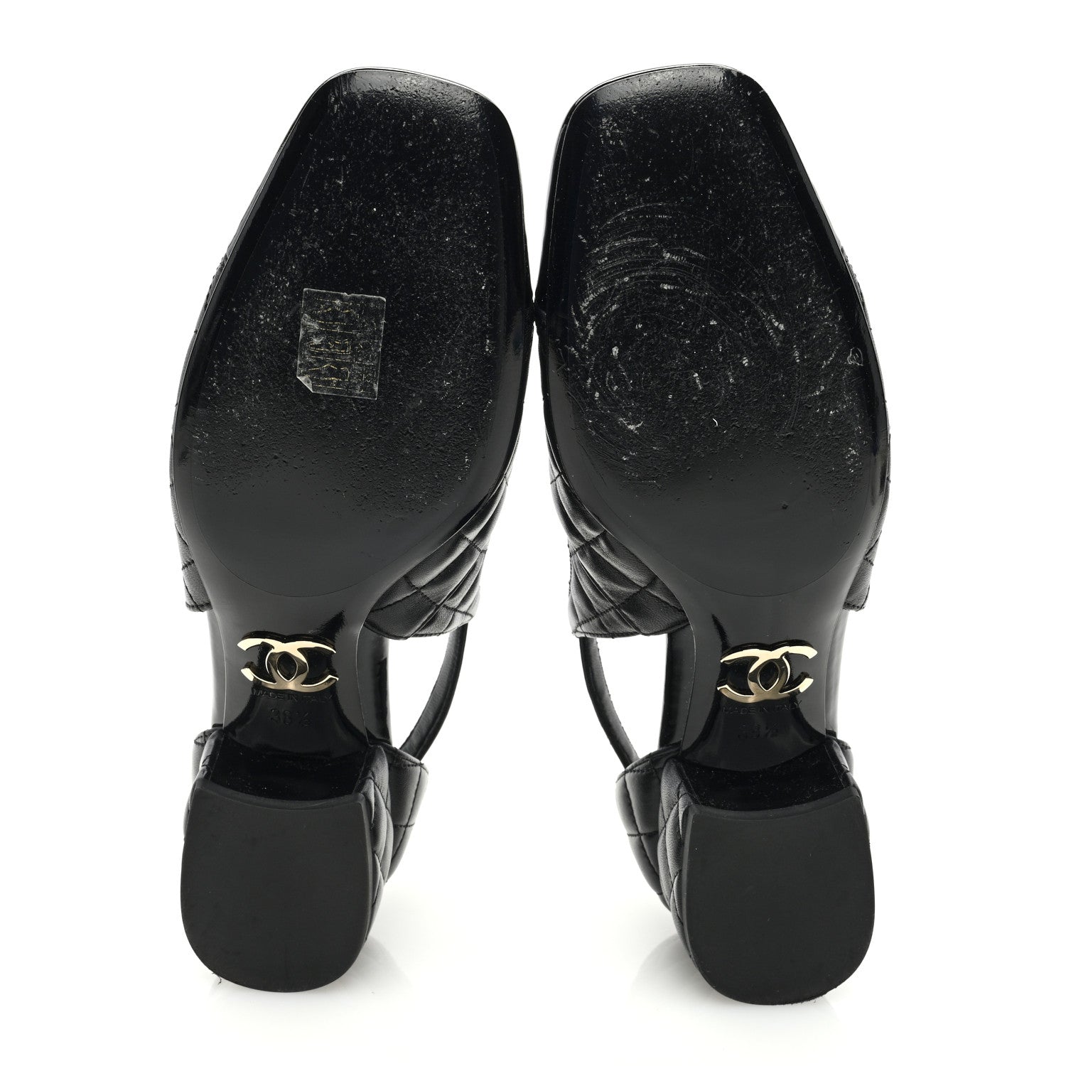 Chanel Lambskin Patent Quilted Cap Toe Mary Jane Flats 38.5 Black 5 of 10