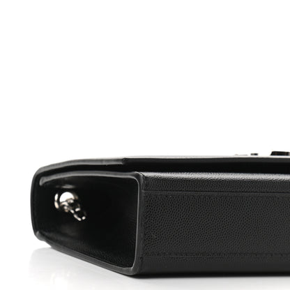 Saint Laurent Grain De Poudre Medium Classic Monogram Kate Satchel Black 8 of 9