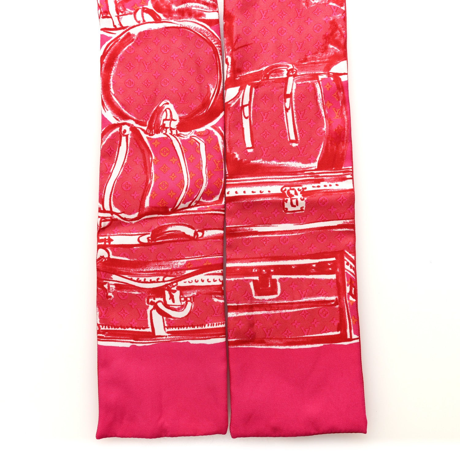 Louis Vuitton Silk Monogram Trunks Bandeau Fuchsia 2 of 3