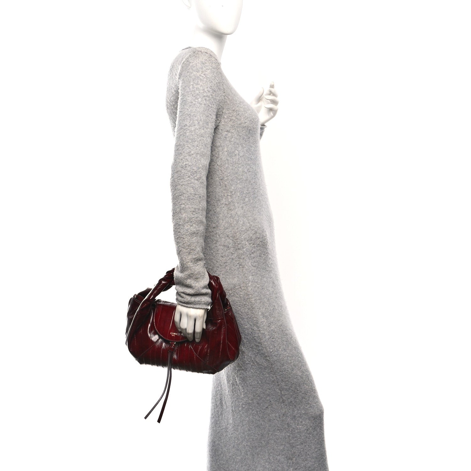 Fendi Inlaid Hagfish Pequin Small Spy Wine 2 of 11