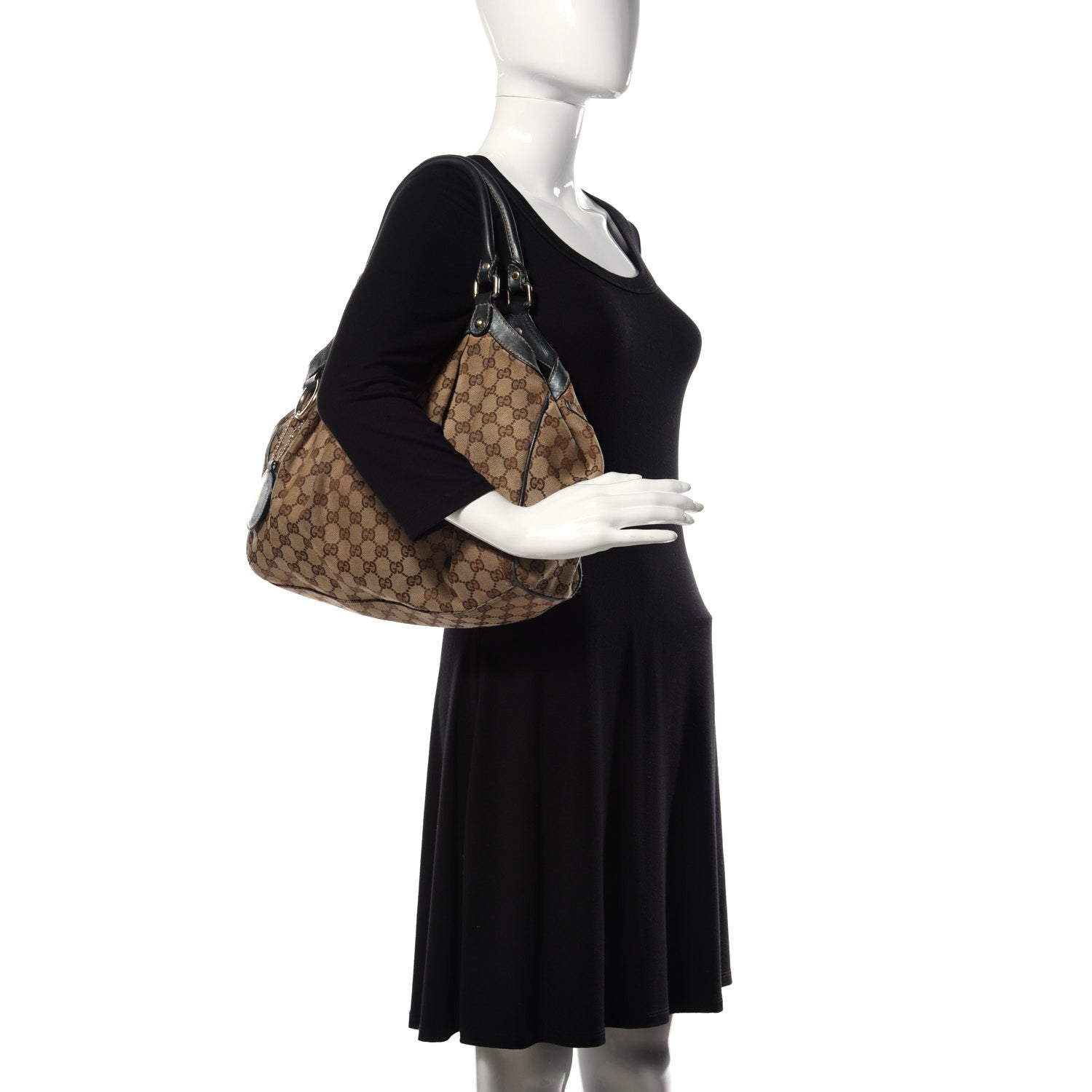 Gucci Metallic Monogram Medium Sukey Tote Blue 2 of 15