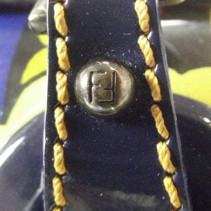 Fendi Patent Flower B Bag Blue 8 of 12