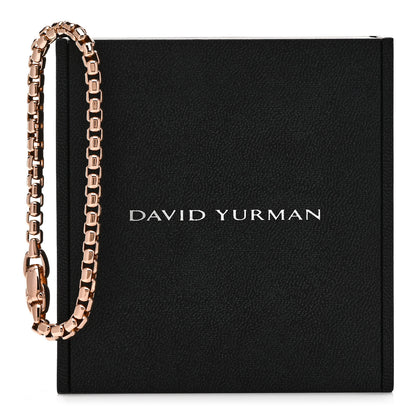 David Yurman 18K Rose Gold 5mm Box Chain Bracelet 4 of 4