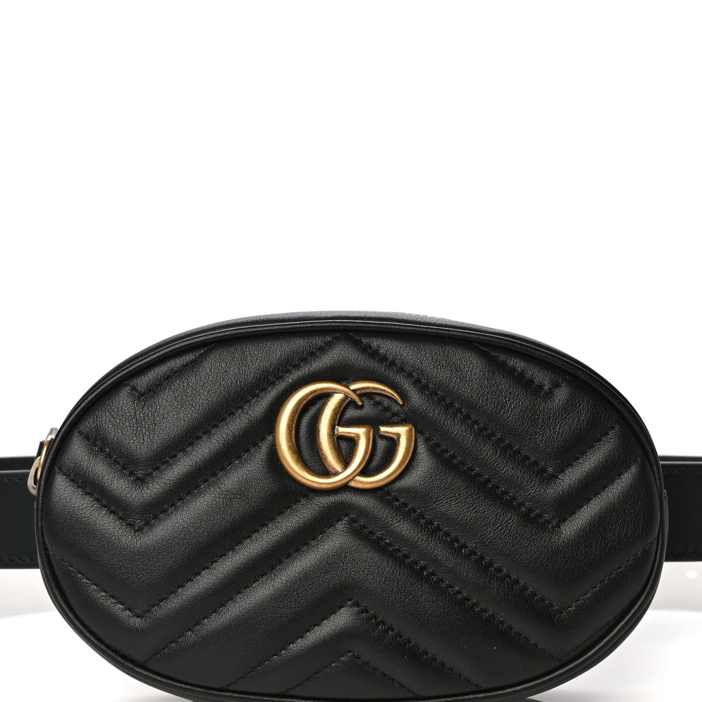 Calfskin Matelasse GG Marmont Belt Bag 75 30 Black