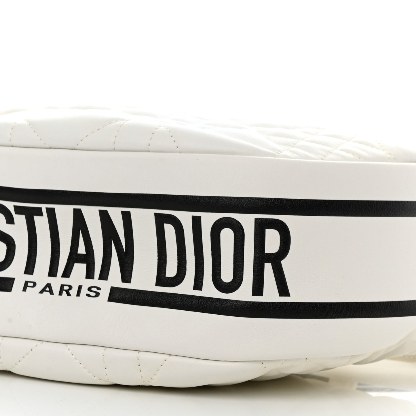 Lambskin Cannage Medium Dior Vibe Hobo Bag White