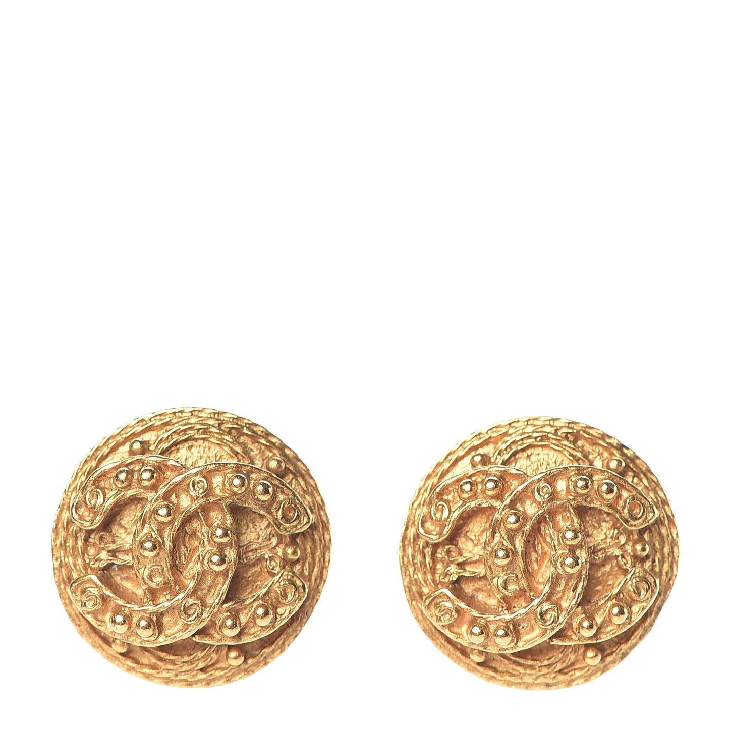 CC Clip On Earrings Gold