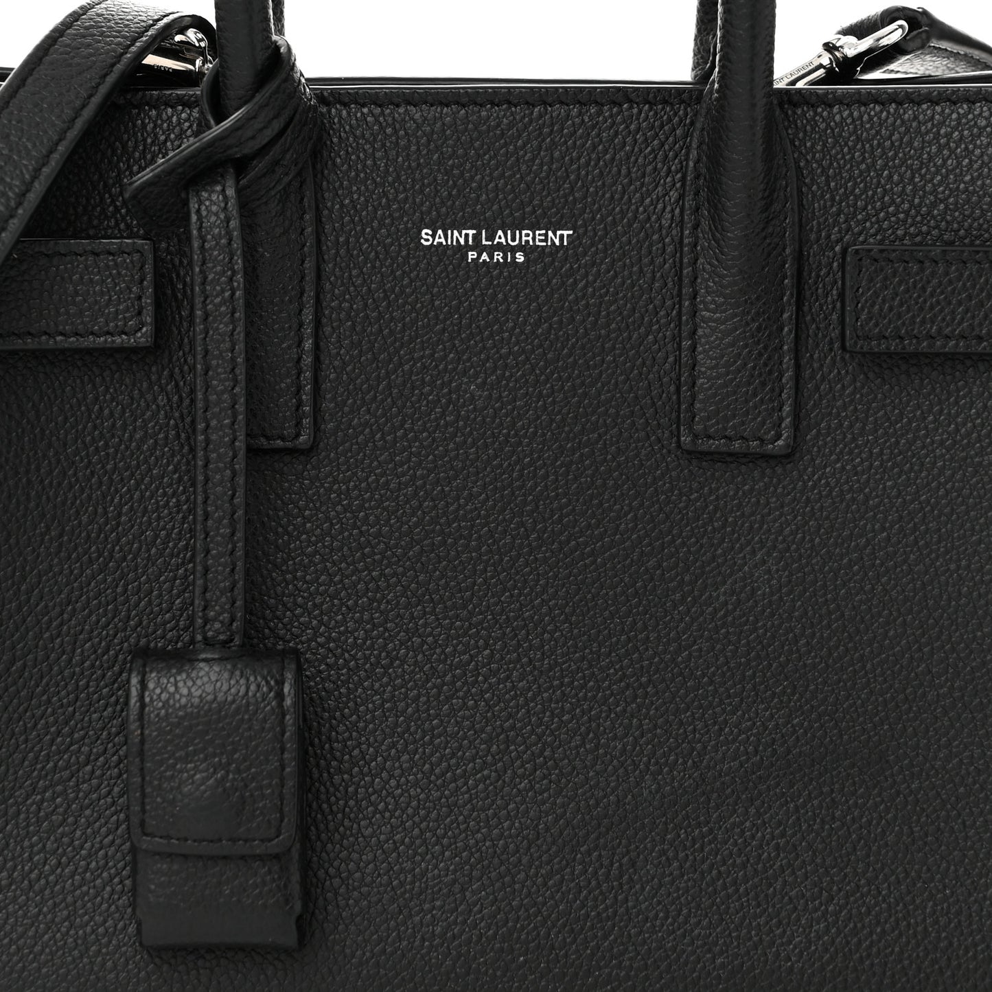 Grained Calfskin Nano Sac De Jour Black