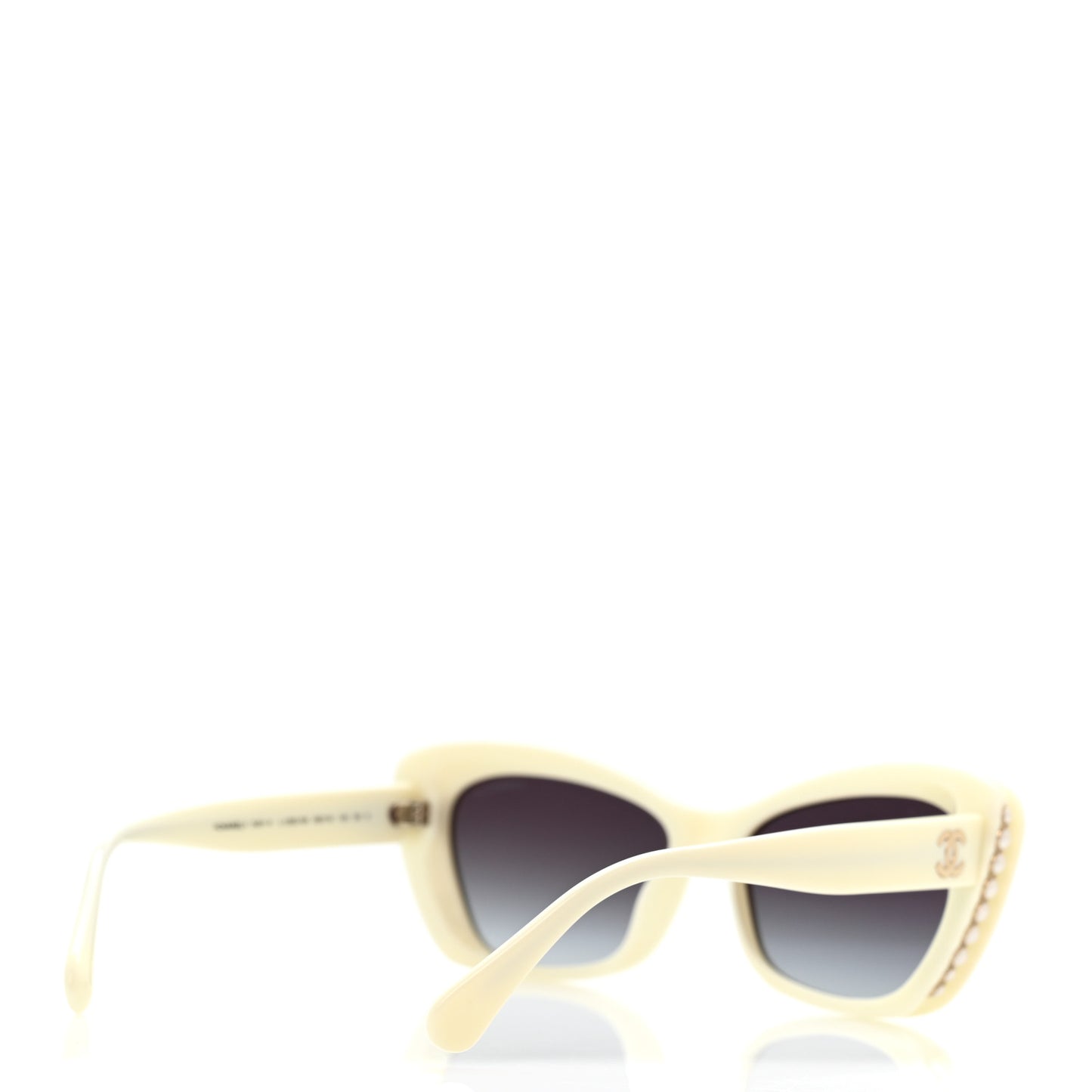 Acetate Pearl Cat Eye CC Sunglasses 5481-H White