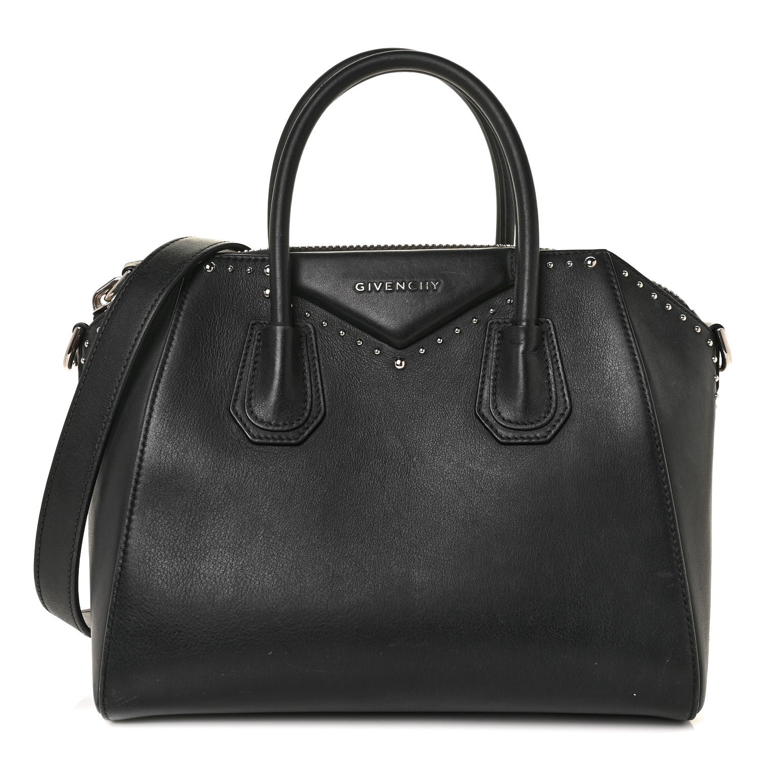 Givenchy Smooth Calfskin Small Studded Antigona Black 1 of 8