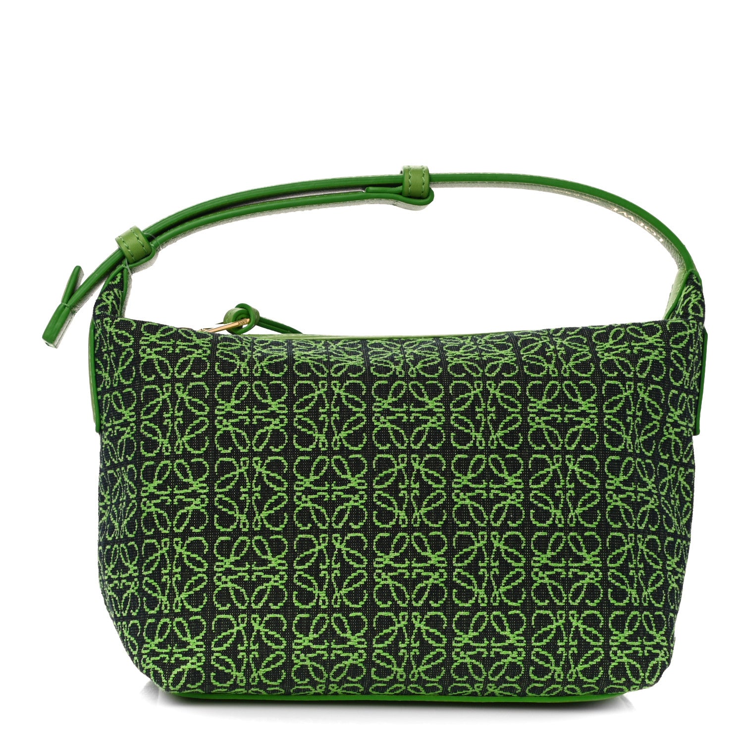 Loewe Jacquard Anagram Calfskin Small Cubi Bag Apple Green 1 of 11