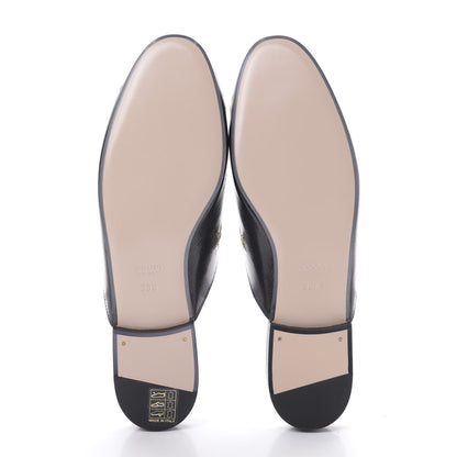 Gucci Goatskin Bee Star Embroidered Womens Princetown Slippers 38.5 Black 6 of 8