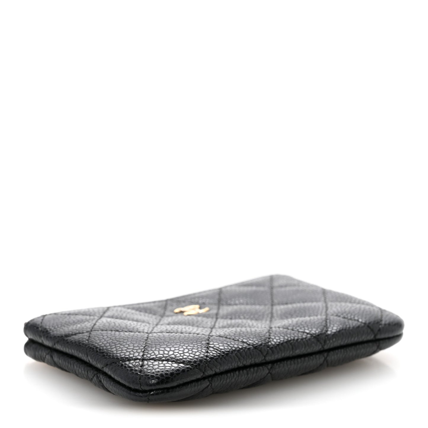 Caviar Quilted Small Cosmetic Case Black