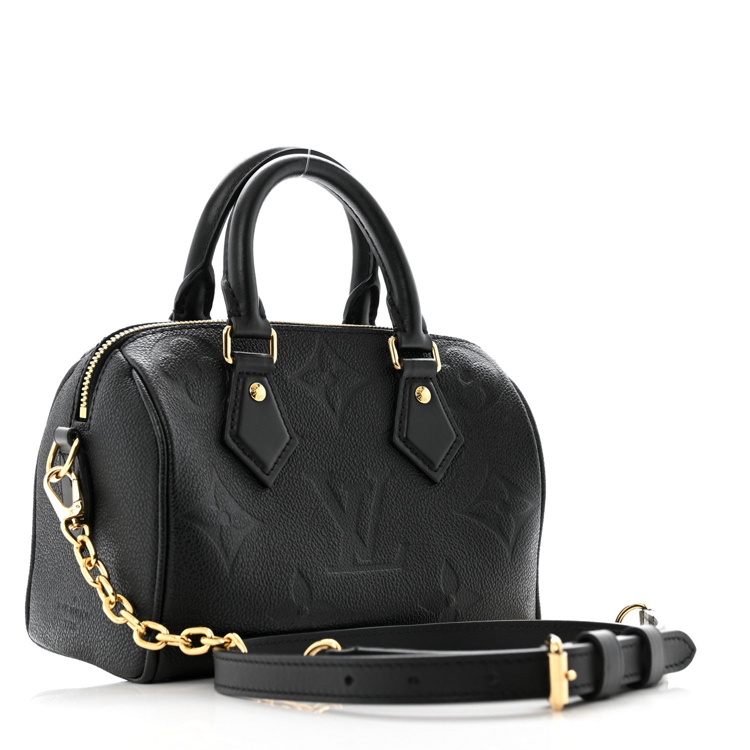 Louis Vuitton Empreinte Monogram Giant Speedy Bandouliere 20 Black 3 of 11