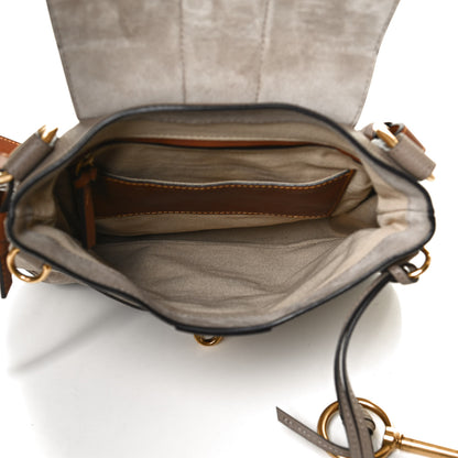 Chloe Suede Calfskin Small Lexa Shoulder Bag Motty Grey 5 of 12