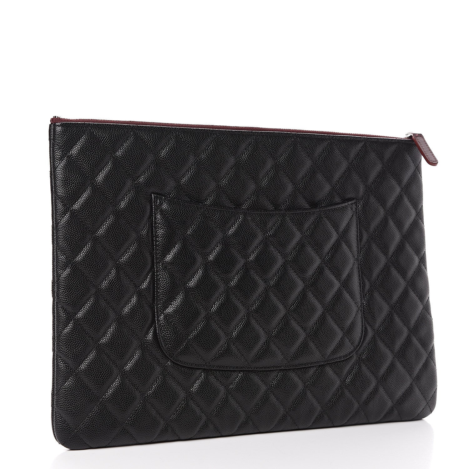 Chanel Caviar Quilted Large Cosmetic Case Black 2 of 8