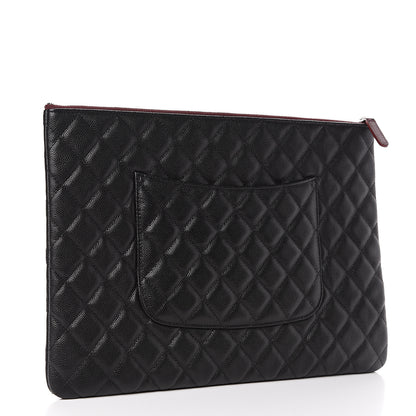 Chanel Caviar Quilted Large Cosmetic Case Black 2 of 8